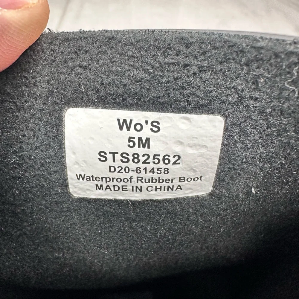 Sperry Walker Atlantic Rain Women's Black Casual Boots‎ STS82562 Sz 5 ~ Nwob